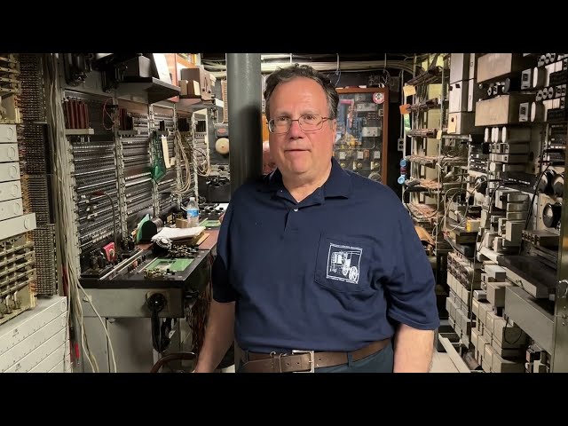 Tour of a collectors basement telephones, switching telegraph, and some railway equipment.