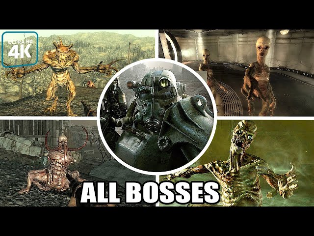 Fallout 3 GOTY - All Bosses & Monsters (With Cutscenes) 4K 60FPS UHD PC