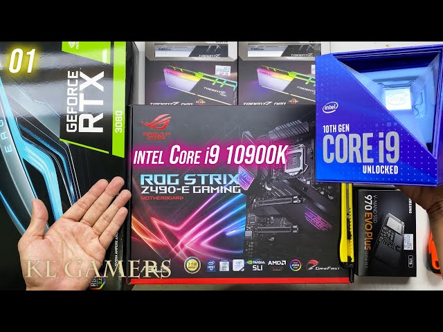 intel Core i9 10900K ASUS ROG STRIX Z490-E GAMING RTX 3080 EAGLE ML360R RGB Gaming PC Build Part 1