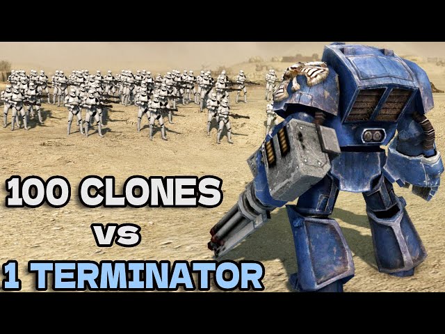 Can 100 Clone Troopers kill 1 Terminator?
