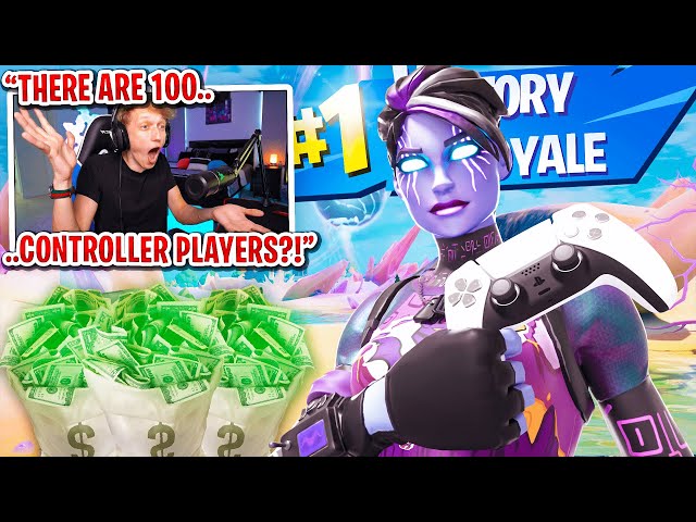 I got 100 CONTROLLER players to scrim for $100 in Fortnite... (next FAZE SWAY)