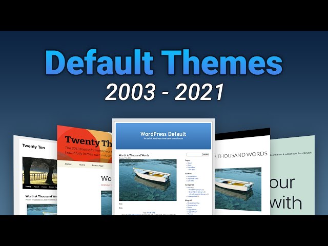 Default WordPress Themes: Their History and Evolution