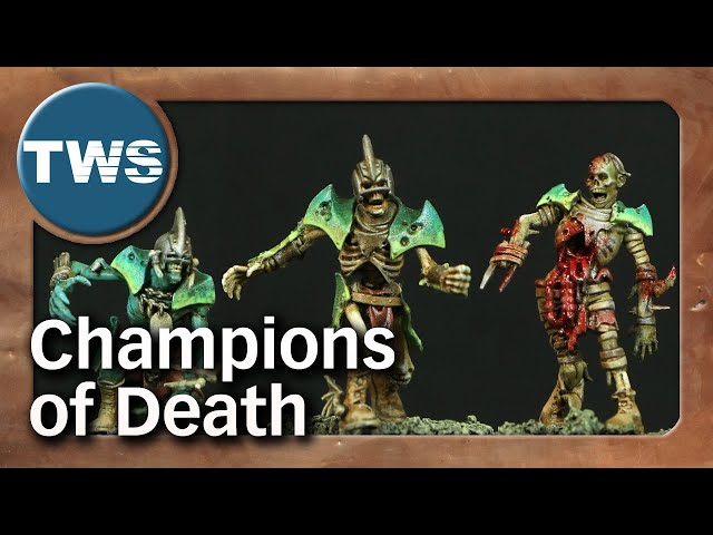 Speed painting: Champions of Death - Blood Bowl / Blitz Bowl (undead team, miniatures, tutorial, TWS