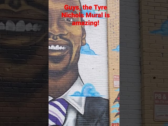 Seeing the Tyre Nichols Mural Up Close for the First Time.