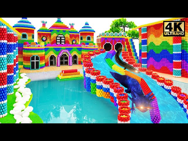 ASMR - 100 Days Building 1M Dollars Water Slide Park Into Underground Swimming Pool House
