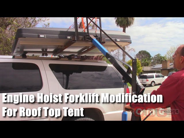 Engine Hoist Forklift Modification for Roof Top Tent DIY