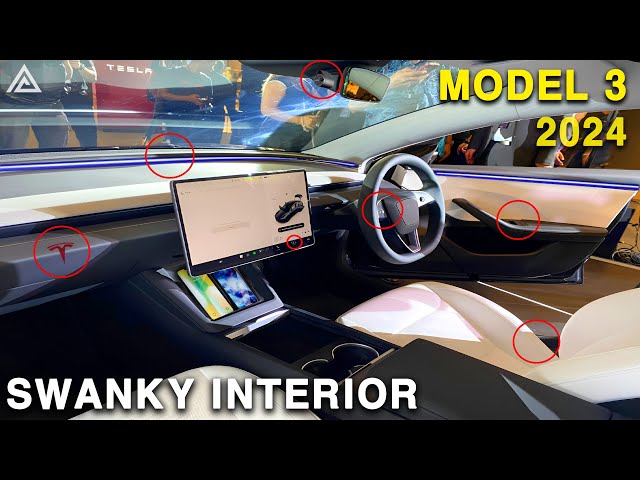 Detailed Interior Review Of Model 3 2024 Version. Dashboard, Seats, Materials, Cabin, Sound System..