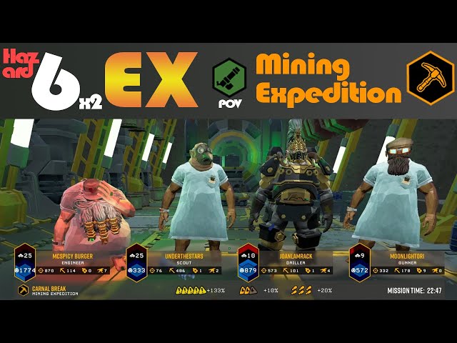 [DRG] Hazard 6x2EX 325 Morkite Mining Expedition (Gunner POV | Burning Hell & VB)