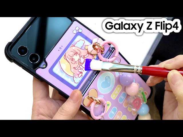 Aesthetic GALAXY Z FLIP 4 Phone cases unboxing and DIY