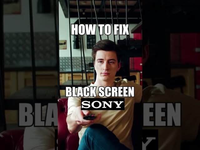 Black Screen on a Sony TV? Do this! 📺 #Shorts