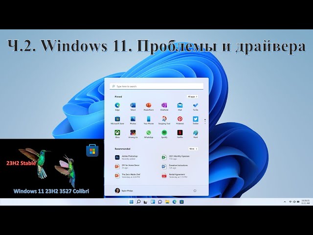 Ч 3  Windows 11  Проблемы и драйвера