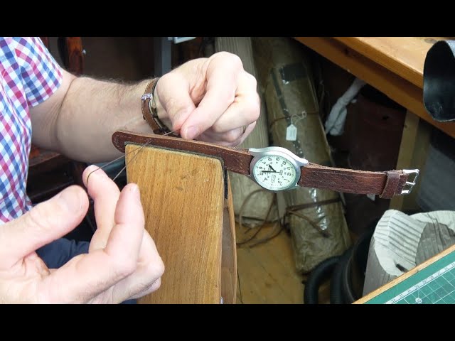 Leather Craft - Making A Watch Strap From 200 Year Old Leather