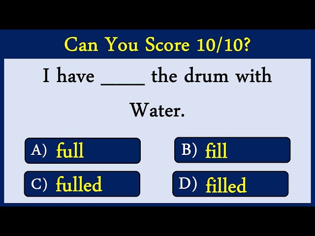 Mixed Grammar Quiz 42:  Can You Pass This Test?