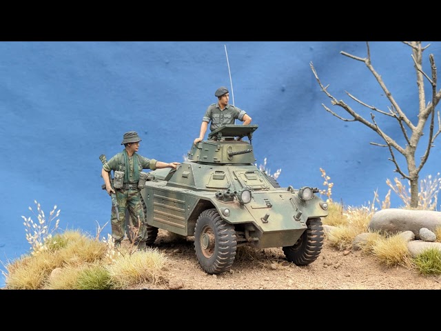 "George" Ferret Scout Car Mk.2, Rhodesia 1978 diorama in 1/35 scale