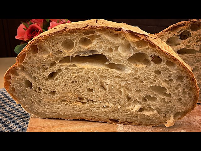 Stop buying bread, make country bread with this recipe. Bread with alveoli.