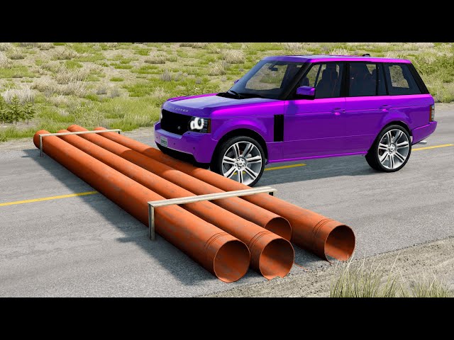 Cars vs Pipes - BeamNG.Drive