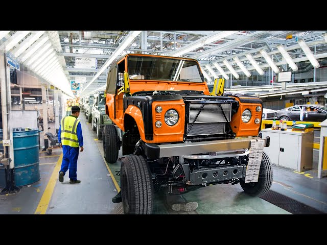 Tour of Land Rover Giant Factory Producing the Old School Defender - Production Line