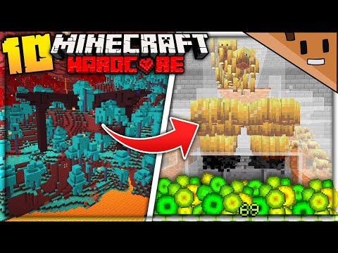 I Transformed the NETHER into a OP BLAZE SPAWNER FARM in Minecraft Hardcore... (#10)