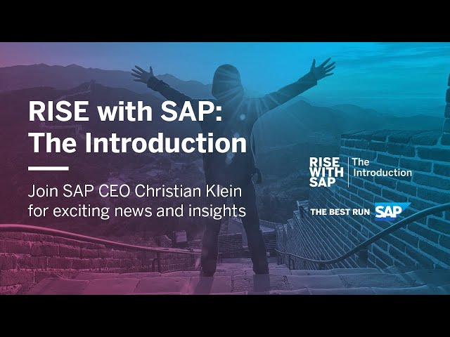 RISE with SAP: The Introduction