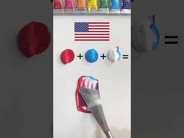 What color do mixed flags make? (Part4) #paintmixing #colormixing #satisfying #asmrart