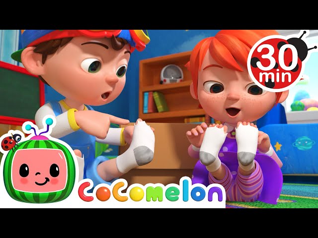 The Socks Song | CoComelon Sing Along | Learn ABC 123 | Fun Cartoons | Moonbug Kids