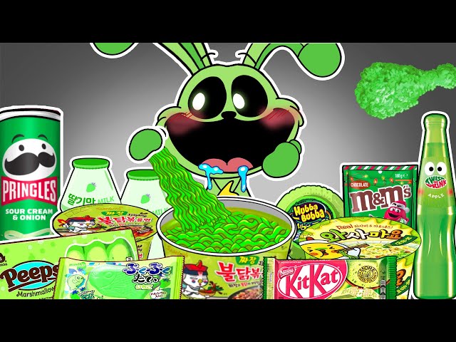 Convenience Store Green Foods Mukbang - HOPPY HOPSCOTCH | Poppy Playtime Chapter 3 Animation | ASMR
