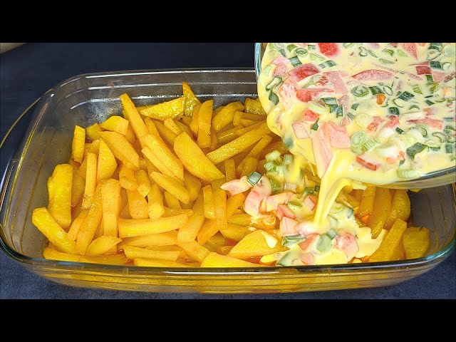 🔝The tastiest recipe with potatoes / Just add eggs to the potatoes.