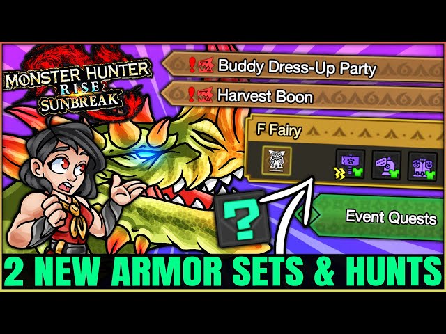 2 NEW EVENT QUESTS - 2 New AWESOME Armor Sets & MASSIVE Hunt - Monster Hunter Rise Sunbreak!