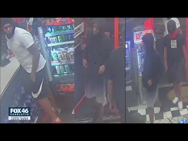 Surveillance video shows moment of near-fatal shootout outside west Charlotte gas station