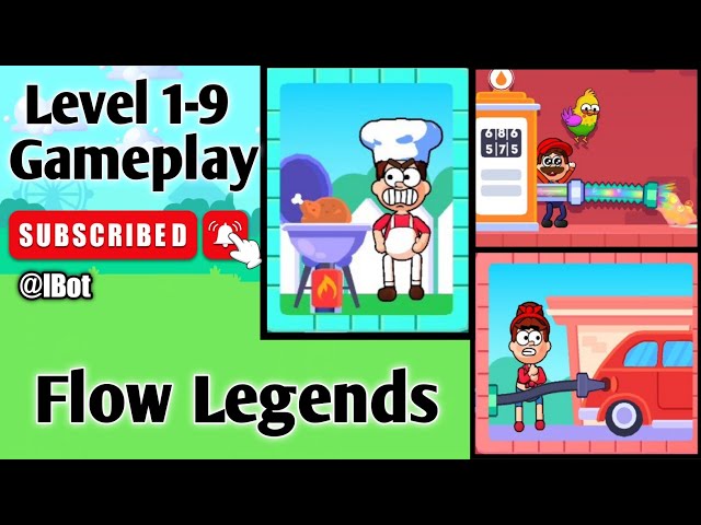 Flow Legends Level 1-9 Gameplay | Flow legends All Levels Walkthrough (Android & IOS)
