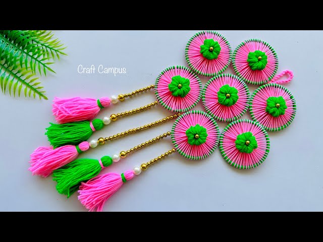 Old Bangles Reuse Idea | Easy Woolen Flower Wall Hanging Using Old Bangles |  Best Out Of Waste