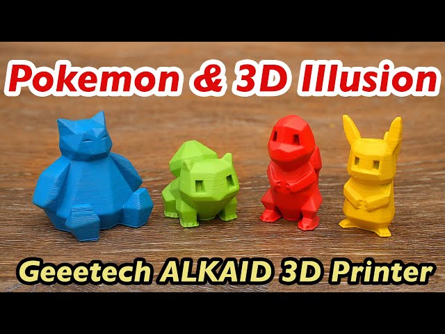 3D Illusion & Pokemon Models- Geeetech ALKAID 3D Resin Printer