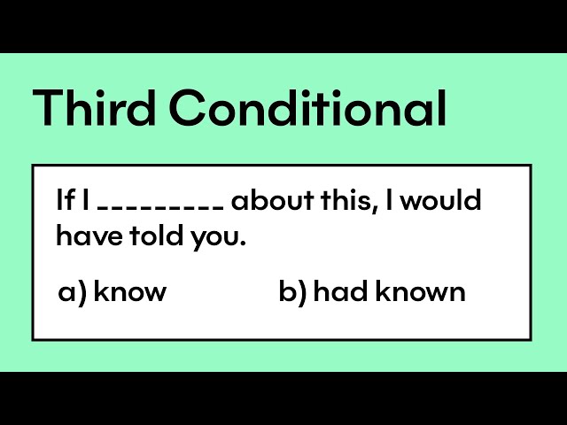 Third Conditional | Grammar quiz