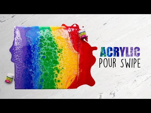 Acrylic Pour Swipe | Paint Pouring Swipe Technique