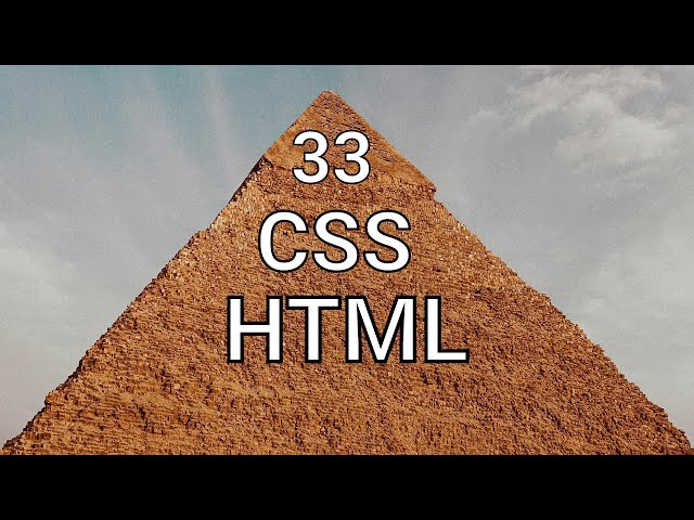 Learn HTML & CSS In 33 Minutes | Beginners Project