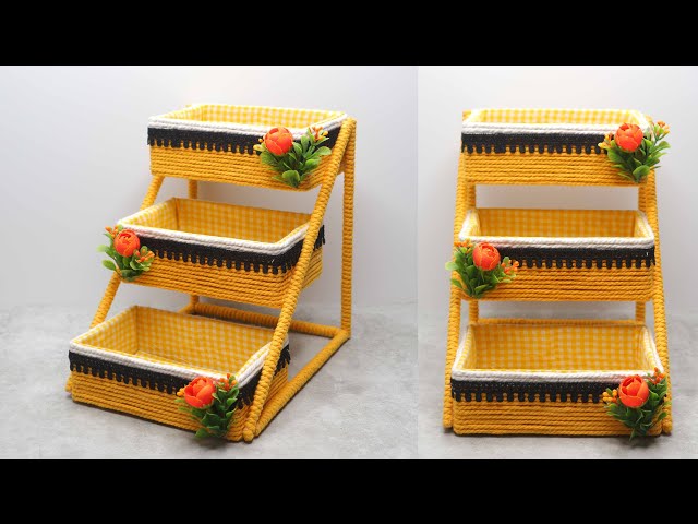 DIY Rope Organizer | Rope Basket Storage Ideas | Ide Kreatif Rak dari Barang Bekas | Rak Tali