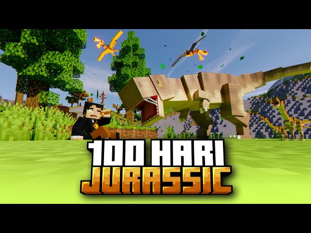 100 Hari Minecraft Jurassic Island