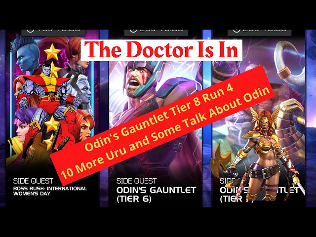 Odin's Gauntlet Tier 8 Run 4 Marvel Contest of Champions