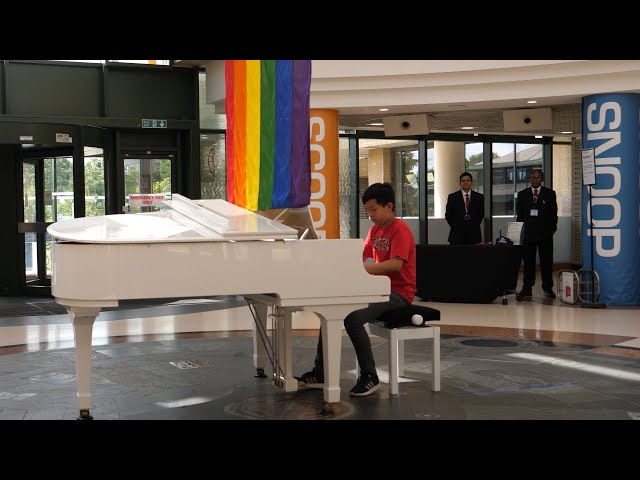 Security Watch Over me playing Elton John I'm Still Standing Piano Cover Cole Lam 12 Years Old
