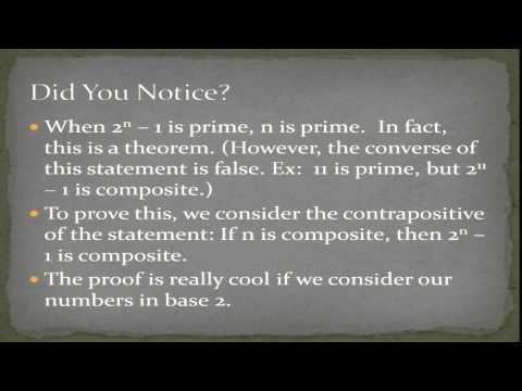 Mersenne Primes and Perfect Numbers: A Love Story by Dan Garbowitz