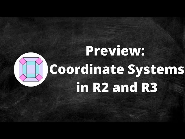 Preview - Coordinate Systems in R2 and R3