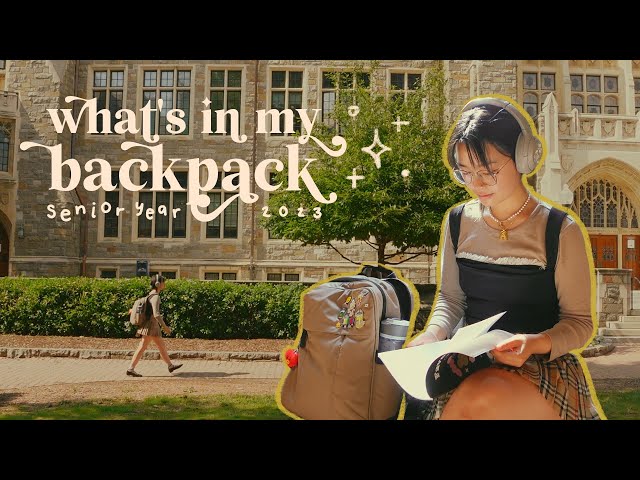 what's in my backpack for senior year of college ✮⋆˙ back to school supplies haul & giveaway