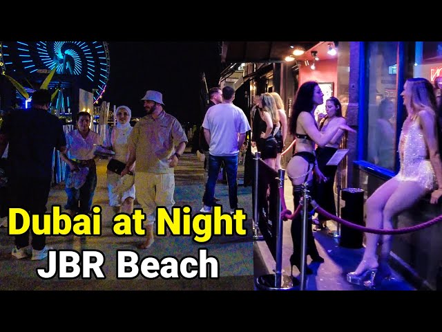Dubai at Night 🇦🇪 JBR (Jumeirah Beach Residence) Full Tour