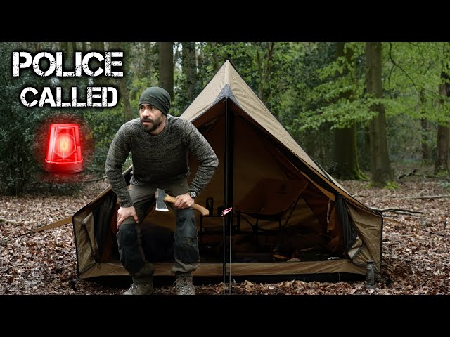 Camping in 'Cabin' Tent + POLICE CALLED!