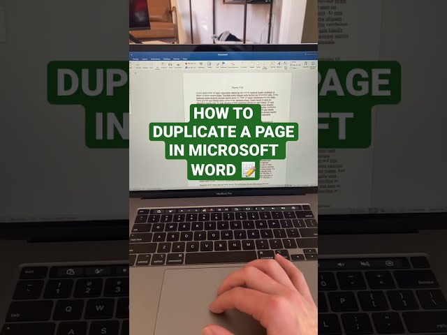 #shorts step by step guide to duplicate a page in Microsoft word 📄