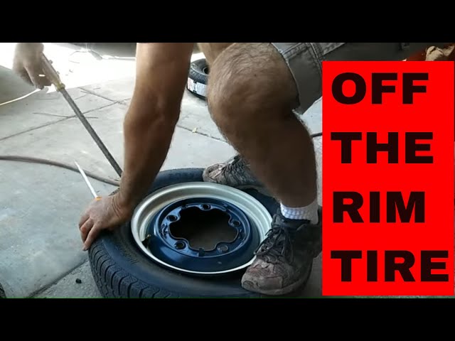 How to change a tire off the rim without tire machine