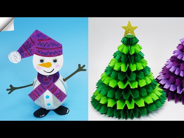 4 DIY christmas Easy paper crafts | 5 minute crafts christmas