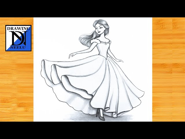 How to draw a Beautiful Girl sketch -Drawing very easy || Pencil sketch for beginner || Girl drawing