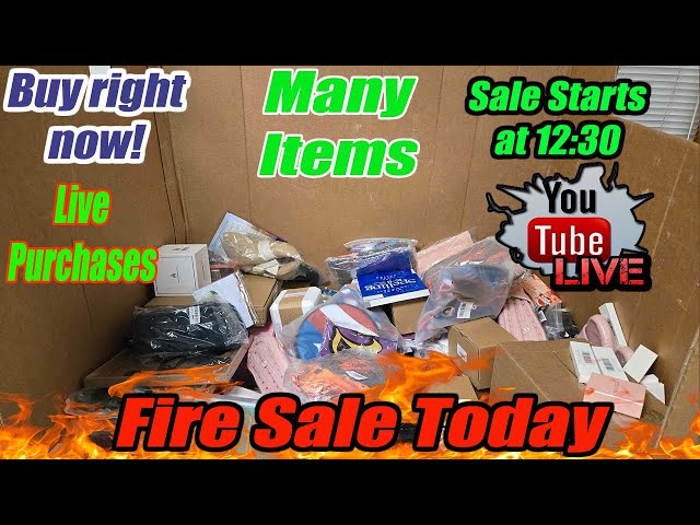 Live Fire Sale! Buy Direct from me in this fast pace entertaining sale of Discounted brand new goods