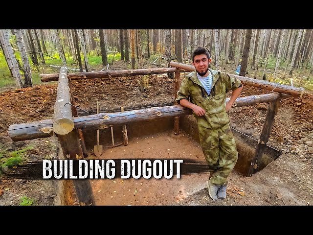 I am building a dugout in a wild forest: I dug a huge hole, sultry heat. Part 1.